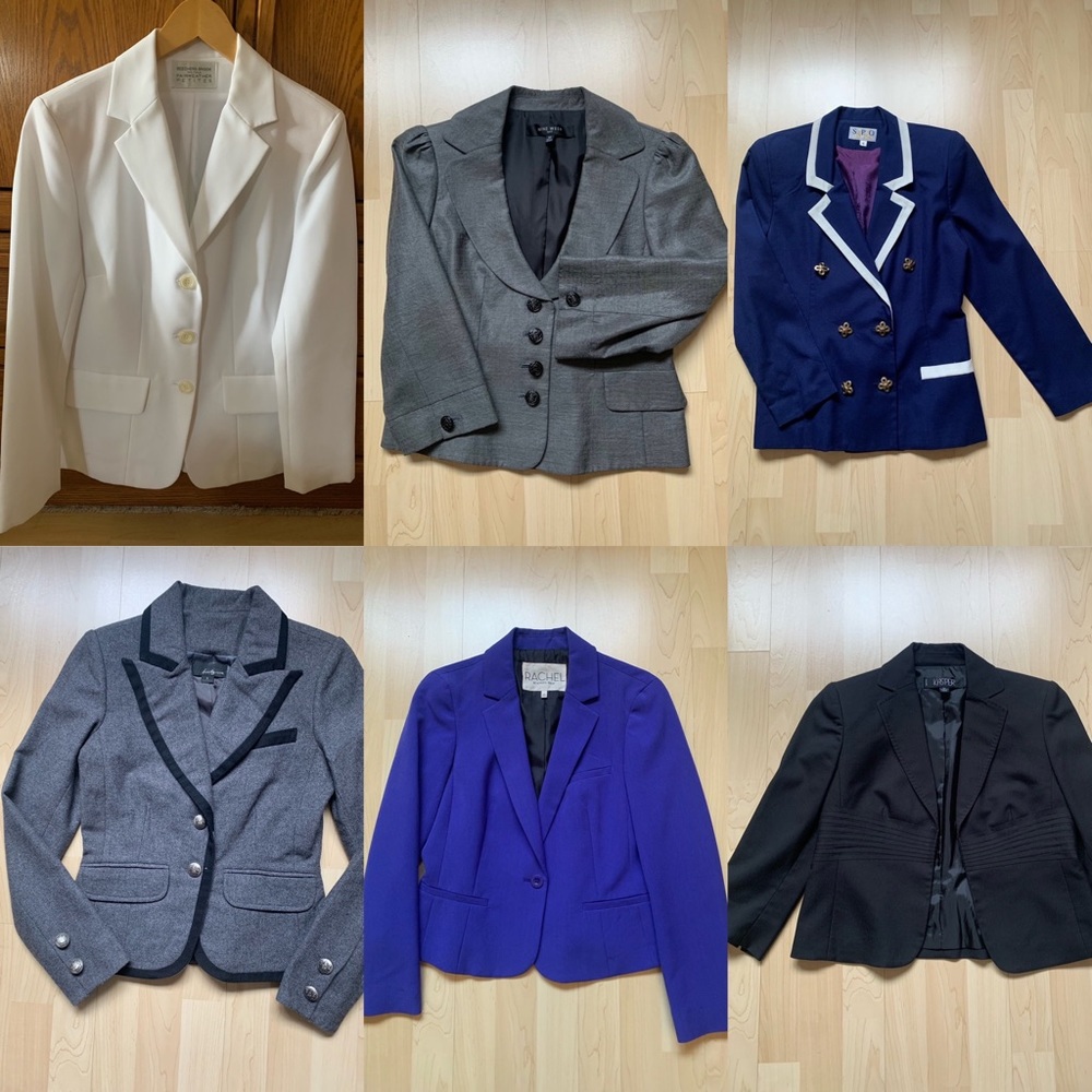 Assorted long sleeve blazers